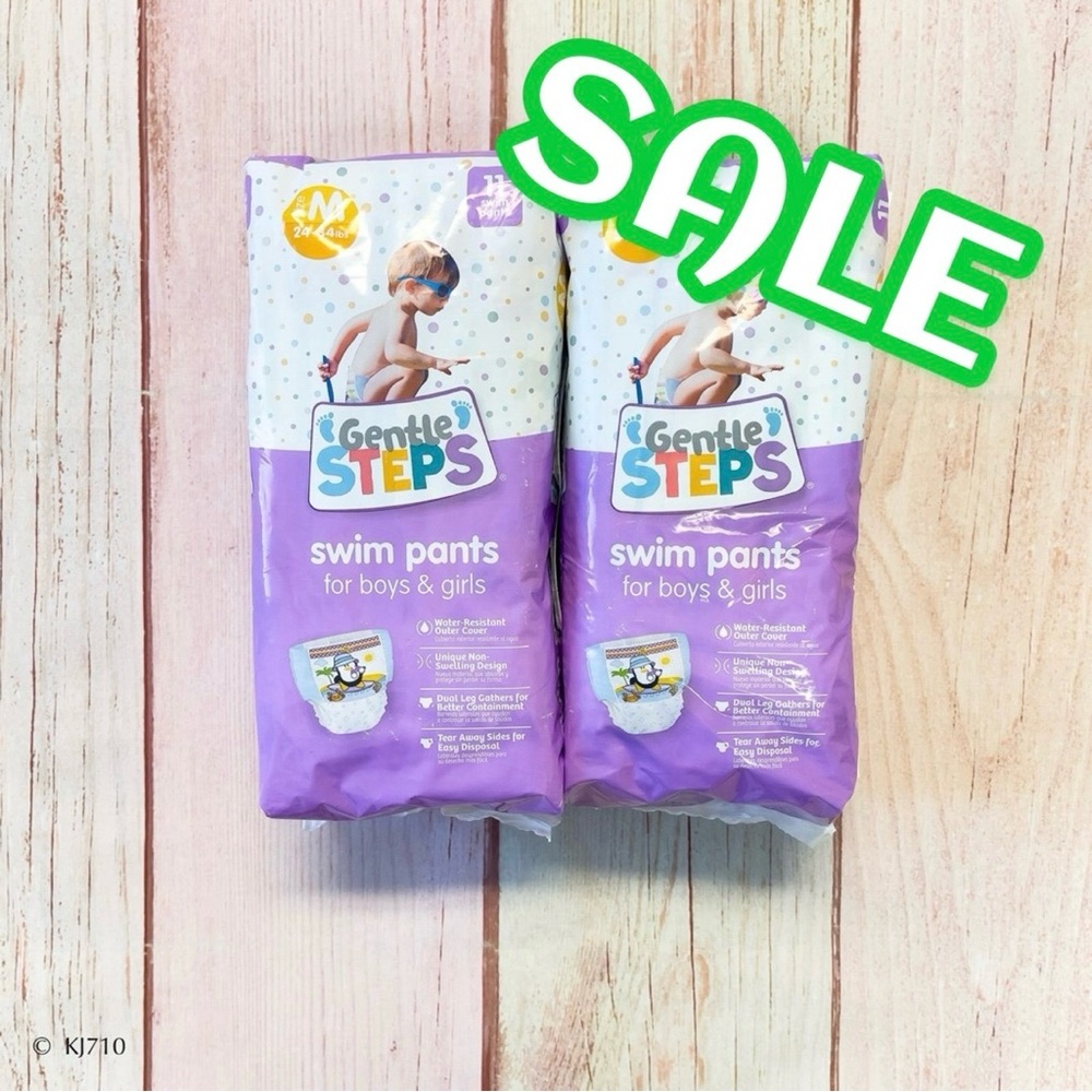 ‼️CLEARANCE SALE‼️Gentle Steps Baby Toddler Swim Diapers Set of Two Packages NEW